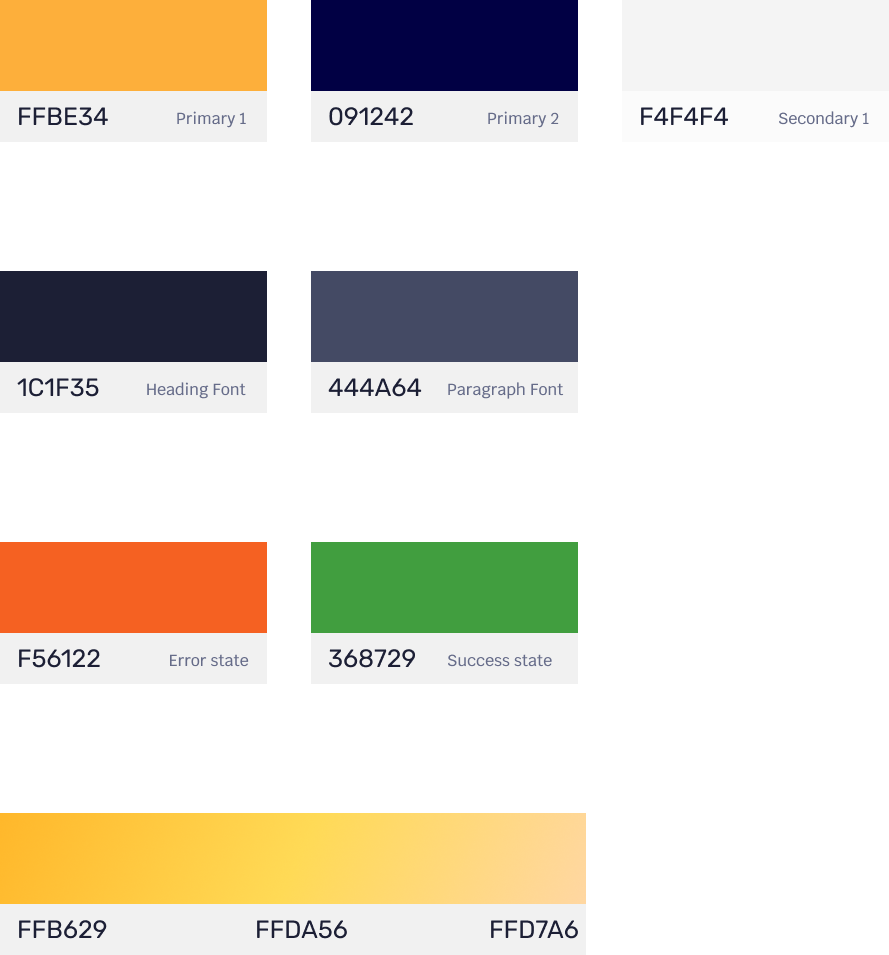 Color styeles: UI/UX Designer, Web Design, Product Design, Web Interface