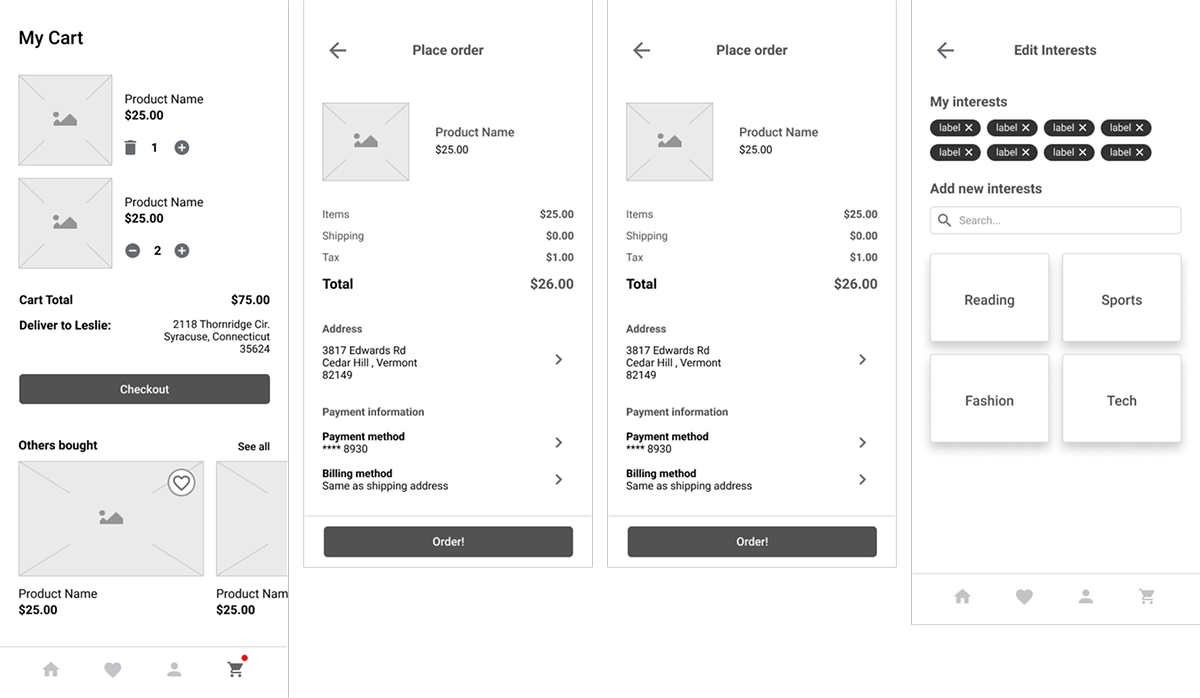 Wireframing concepts, UI/UX Designer, Wireframe