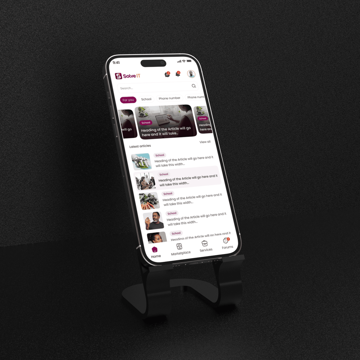 Solve-It Mobile Application